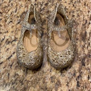 Mini Melissa Gold Jelly Shoes